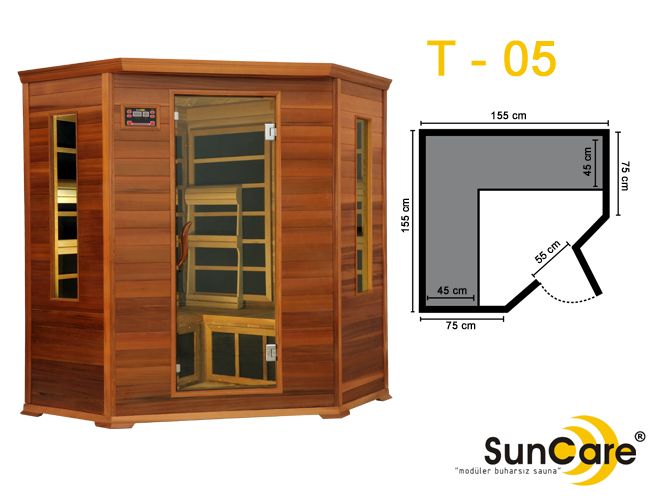 SunCare Sauna - T-05 Luxury Corner